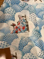 VTG Hollie Hobby Patriotic color blue fabric scrap bundle