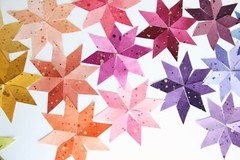 OMBRE GALAXY METALLIC Gold Dots Persimmon Orange 10873 216M V & CO Quilt Fabric