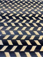 Schumacher Chevron Strie Velvet Fabric Lapis Blue Silver Upholstery 2 Yards