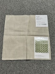 Lee Jofa Fabric Sample 13.25” Circles Forest Linen Green Blithfield Crafts