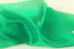 Green Crystal Organza Fabric by the Yard, Sheer Organza for Dresses and Decor