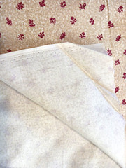 Gold & Deep Red Floral Print Quality Cotton Fabric Made in Japan Hobby Lobby 2 C