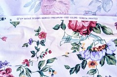 VTG 5th Avenue Designs Floral Upholstery Fabric Cotton 53″ X By The Yard