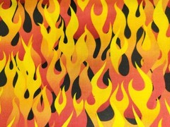 Timeless Treasures of SoHo Fabric Yellow Flames CAR-C5400 Quilting Crafts 80×44
