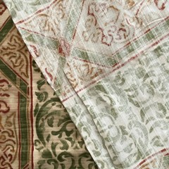 BTY Flourish Stripe Interior Decor Fabric Green Beige