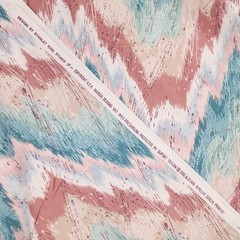 Stanley King Studio Pastel Zig Zag Upholstery Fabric Cotton Remnant 144×52.5 in