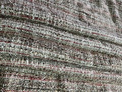 Mendel Goldberg Wool Blend Tweed Boucle, 2yds X 60″,Brown, Tan, Off White, Red