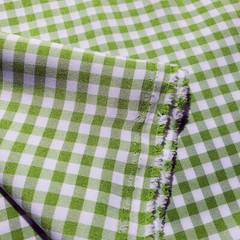 Lime Green Gingham Polyester Poplin Fabric 1/4″ Check 58″ By The Yard Farmhouse