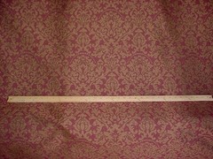 4-3/8Y Kravet 15437 Brass Crimson Damsk Drapery Upholstery Fabric