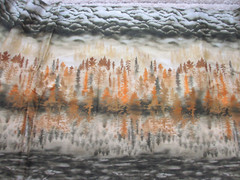 OOP Hoffman Fabrics McKenna Ryan Nature Trees Clouds River Woods 1 Yard 30″