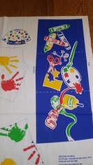 Arts & Craft kids Smock fabric panel. Princess Fabrics/MP N.Y. Ind. Inc. # 1227