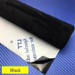 Self Adhesive Faux Suede Fabric Wrap Film Sticker Stretch Car 500×150CM BLACK