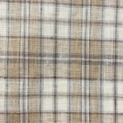 Stately Tussah Taupe Grey Cream Plaid P Kaufmann Fabric
