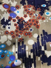 Loomskill Inc. Fabric Lightweight Jersey Brown Blue Flowers 3 3/8 Yds x 46” W