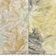 Lot of 8 Fat Quarters Neutral Handpaints Lunn Fabric FQ Pack 100% Cotton Gold