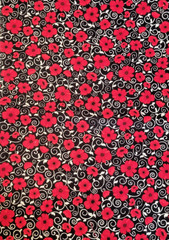 Black Background and Red Poppy’s Timeless Treasures Fabrics of Soho GAIL – C7742