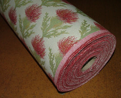 Scottish Thistle Curtain Fabric Rosso Upholstery Cushion Blind Use Jacquard