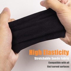 Self-Adhesive Black Suede Fabric Wrap for Car Interior – 17in x 70in, Easy Peel