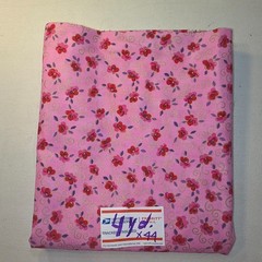 Marcus Brothers Metallic Florals on Pink Cotton Fabric by the Half Yard (BTHY)