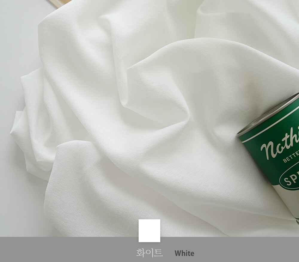 Korean Linen-Like Wrinkle-Free Fabric 18 Colors Polyester 140cm Wide Sewing