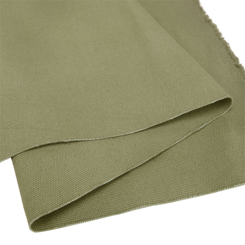 100% Cotton Canvas Pieces Green Color 18inchx58inch