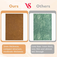 20 Pcs 2Mm Thick Stiff Felt Sheets for Crafts Sewing(Brown Series) | Polyester T