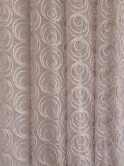 Fawn Circles Sheer Curtain Fabric By The Yard, Fawn Sheer Curtain Fabric