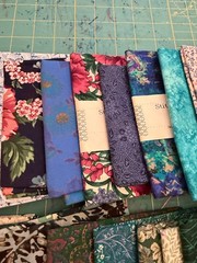 23 Fat Quarter Bundle fabric cotton quilt quilting blue green turquoise
