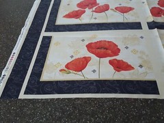 Scarlet Dance 4 Placemat Panel 23×44 Cynthia Coulter Wilmington Red Poppy Floral
