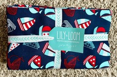 10 Yards Lily & Loom Nautical Quilt Fabric Lot Sailboats Anchors Coastal Cotton