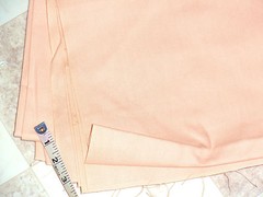Trigger Poplin cotton poly blend pale peachy color 2 yards 7 inches