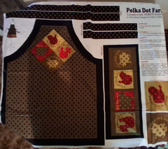 Polka Dot Farm Simple Sew Apron Panel High Fashionable Farm Patty Reed Chicken