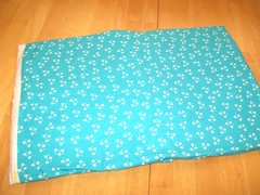 New JoAnn Fabrics Teal Blue White Mini Floral Flannel Fabric Material 1yd & 30″