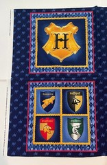 Vintage Pillow Panel – 4 Hogwarts House Shields (2 different designs)