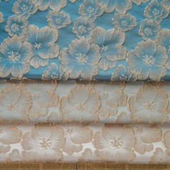 1M Jacquard Gold Embossed Bubble Cloth Fabric Soft Elegant Skirt Dress Material