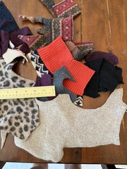 1/2# 100% Wool Sweater Scrap For Crafting, Cashmere, Merino, Lamb Wool-Washed 5