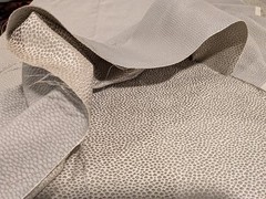 BALLARD DESIGN LIKE – Silver/Pewter RAISED ANIMAL SPOT WOVEN FABRIC Home Decor