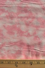 DISTRESSED PINK WHITE ALLOVER PRINT 100% COTTON FLANNEL FABRIC 48X42″ REMNANT