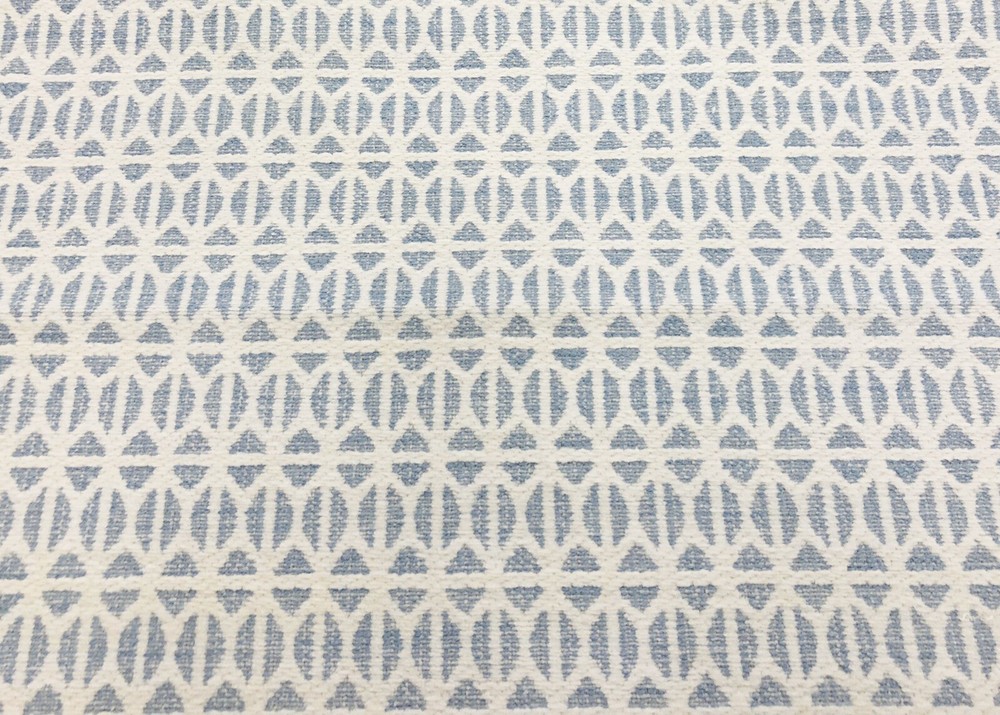 Thibaut Geometric Crypton Performance Uphol Fabric- Quinlan Sky 3.30 yds W789108