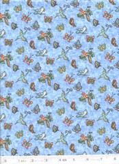 Birds and Butterflies Flannel Quilt Fabric – 3/4 Yard Piece
