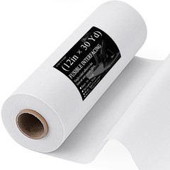 Medium Weight 12″X 30 Yards Fusible Interfacing for Sewing,Iron-On Non-Woven Int