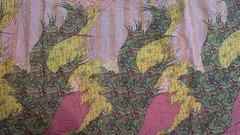 South Asian Raw Thin Woven Multicolor Paisley Striped Clothing Fabric 139×40”