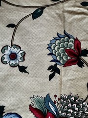 Vintage Waverly Lady Liberty Statue Legacy Decorator Floral Fabric 40″ L x 54″ W