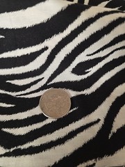 ZEBRA SKIN BLACK WHITE FABRIC BY YARD 42wide