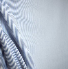 Essex Sky Light Blue White Pin Woven Stripe Roth & Tompkins Fabric