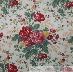 BonEful Fabric FQ Cotton Quilt VTG Antique Pink Rose Gold Flower Boho Farm House