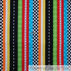 BonEful FABRIC FQ Cotton Decor Brown Cream Tan Diamond Check Dot Stripe Gingham