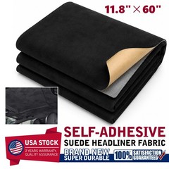 Headliner Material Automotive Fabric Black Suede 11.8″×60″ Car Roof Upholstery