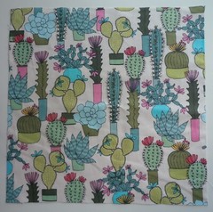 Fabric Cotton Pic D -Cactus Flowers- 1 Piece 10 3/8″ L x 10 1/2″ W Quilt Sewing
