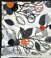 IKEA 2008 Ann-Catherine Stahlberg Retired Fabric 5+ Yards Orange Black Gray